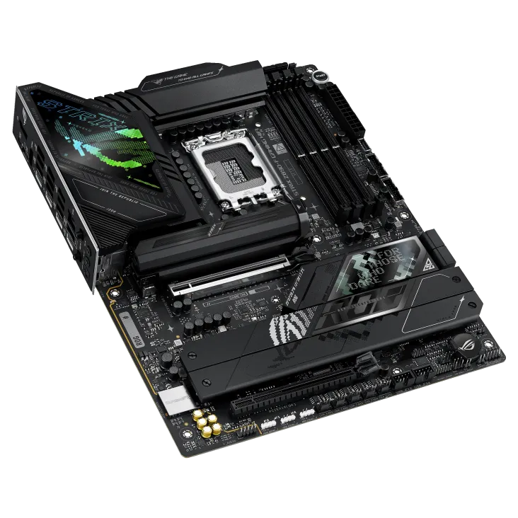 تصویر حرفه‌ای مادربرد ASUS Z890-F برای معرفی محصول